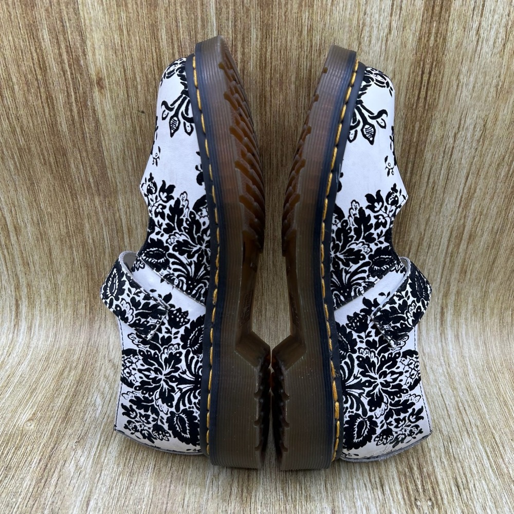 Dr. Martens Mary Jane 5026 Women's Size 7 Black White Floral Y2K Leather Shoes - Picture 7 of 10